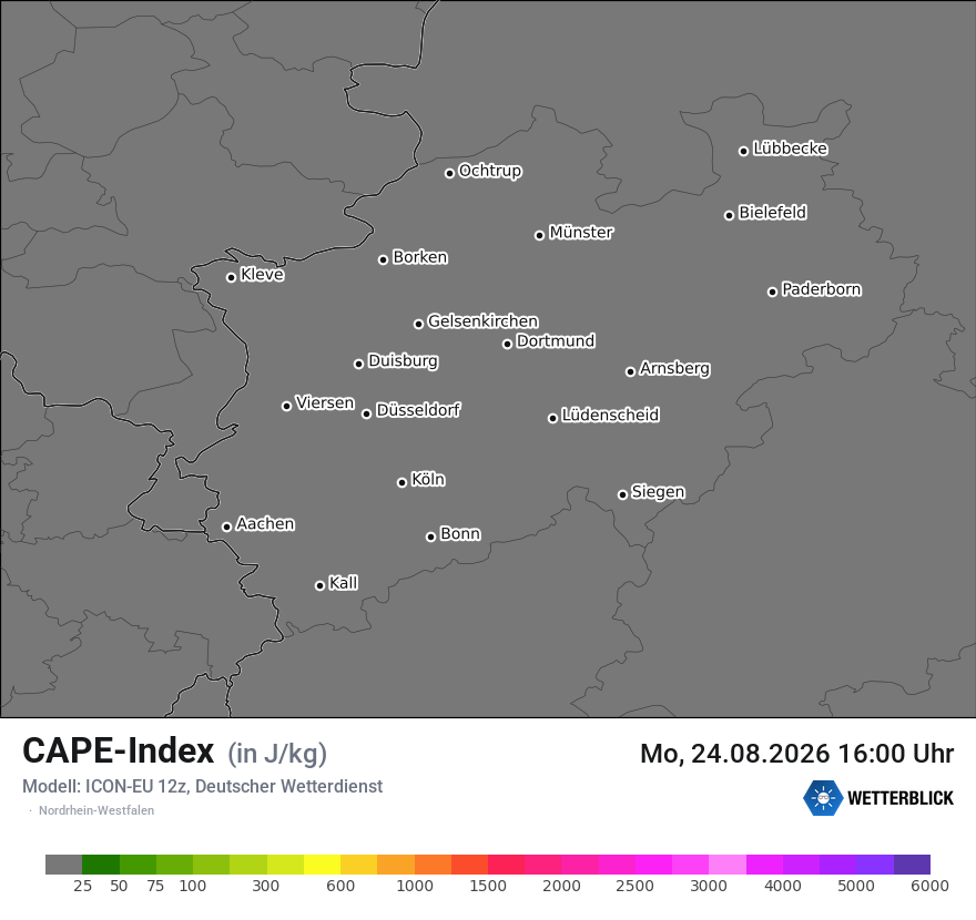 Modellkarte ICON-EU – cape – nrw