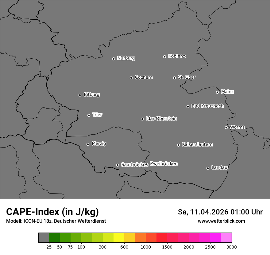 Modellkarte ICON-EU – cape – rp
