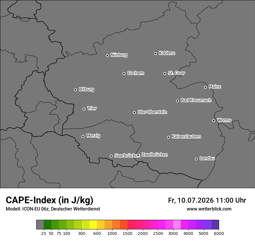 Modellkarte ICON-EU – cape – rp