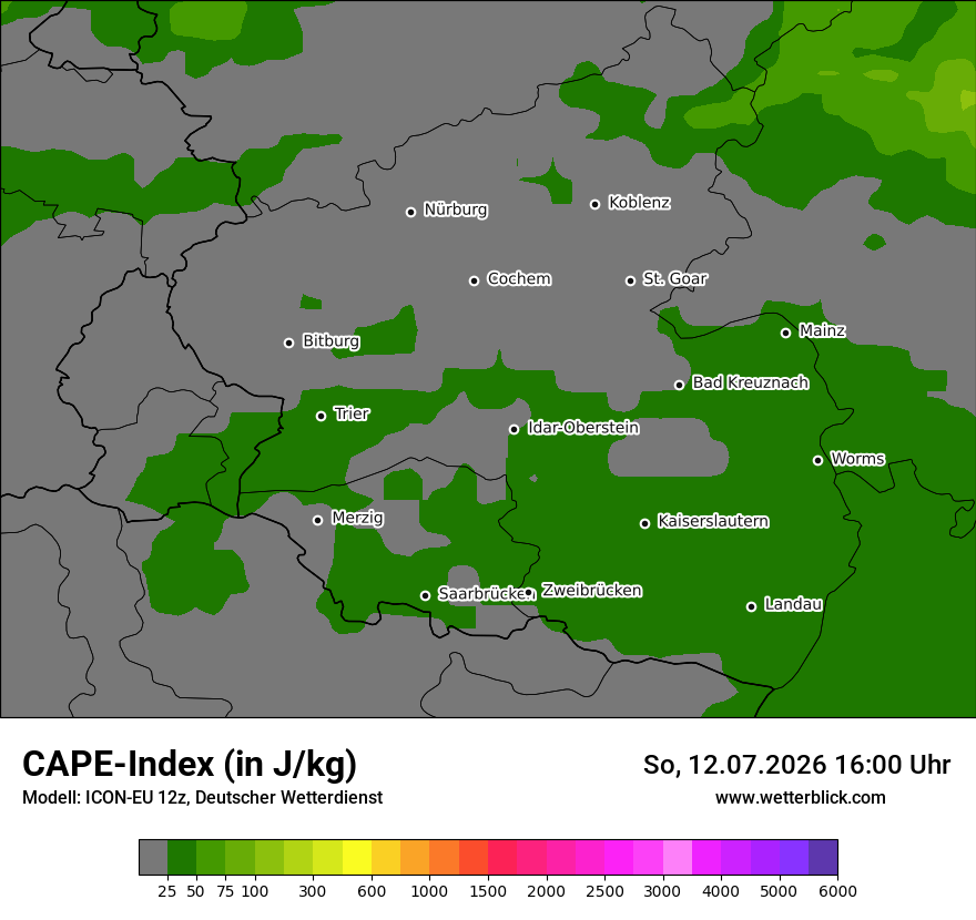 Modellkarte ICON-EU – cape – rp