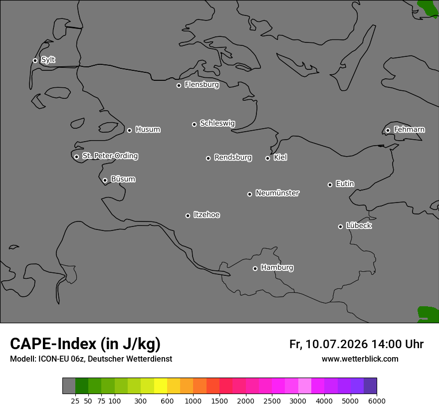 Modellkarte ICON-EU – cape – sh