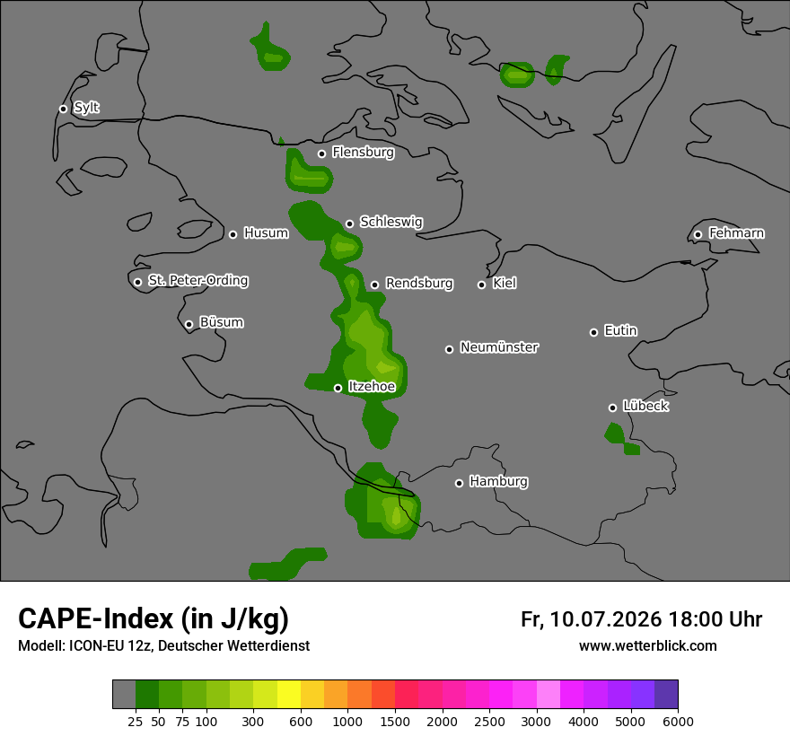 Modellkarte ICON-EU – cape – sh