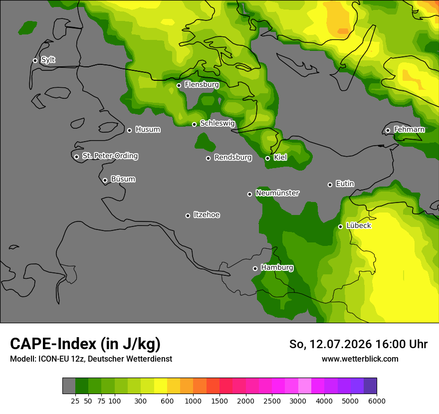 Modellkarte ICON-EU – cape – sh