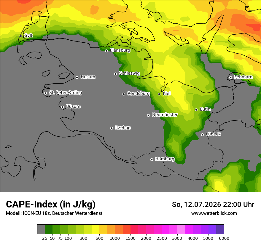 Modellkarte ICON-EU – cape – sh