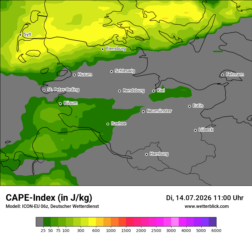 Modellkarte ICON-EU – cape – sh
