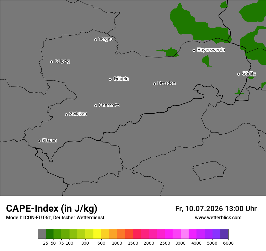 Modellkarte ICON-EU – cape – sn