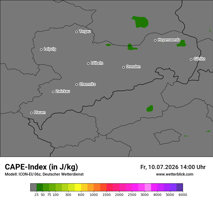 Modellkarte ICON-EU – cape – sn