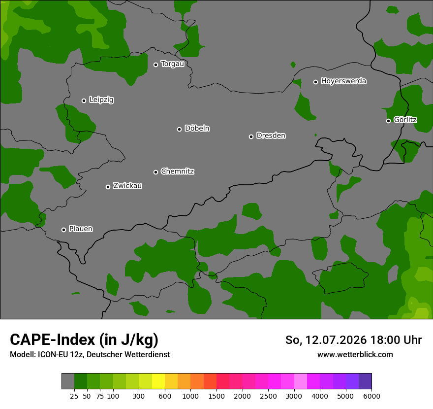 Modellkarte ICON-EU – cape – sn