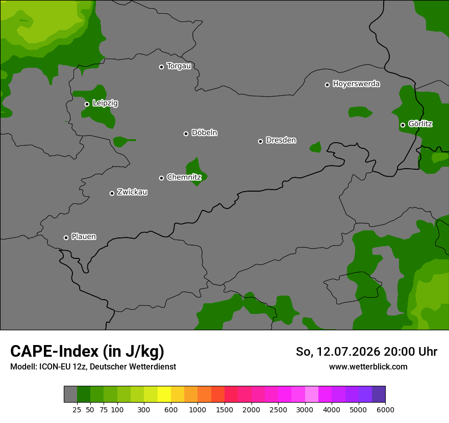 Modellkarte ICON-EU – cape – sn