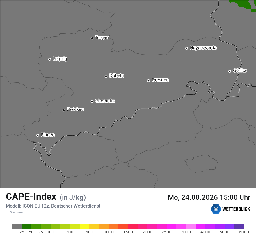 Modellkarte ICON-EU – cape – sn