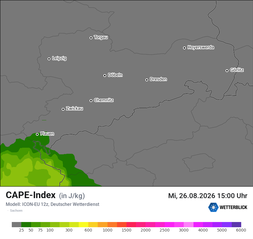 Modellkarte ICON-EU – cape – sn