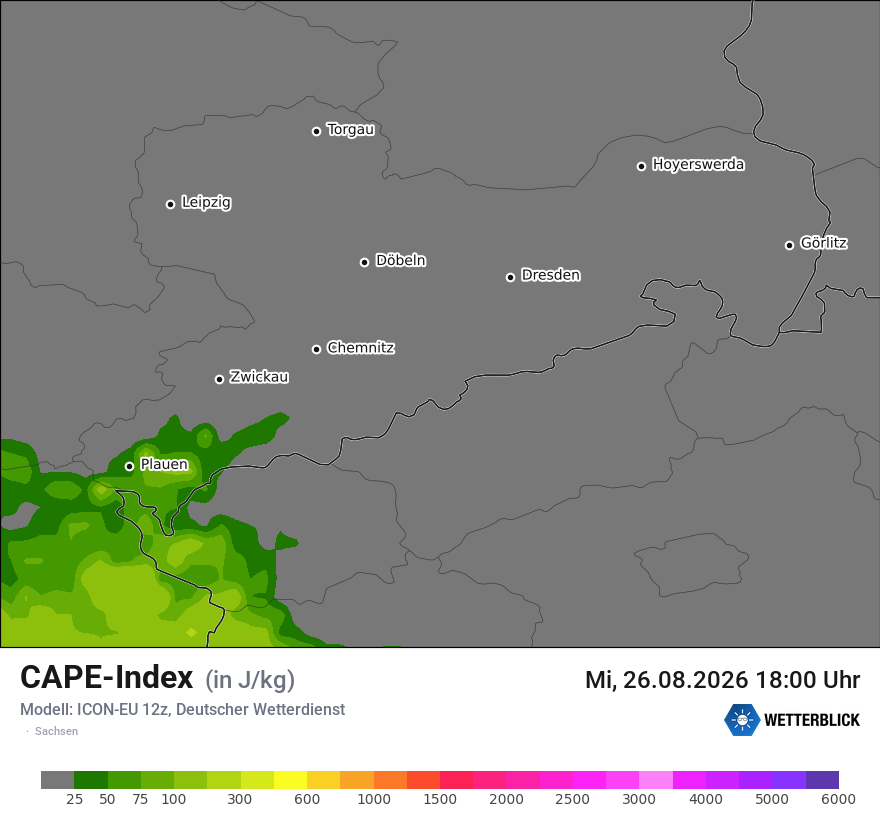 Modellkarte ICON-EU – cape – sn