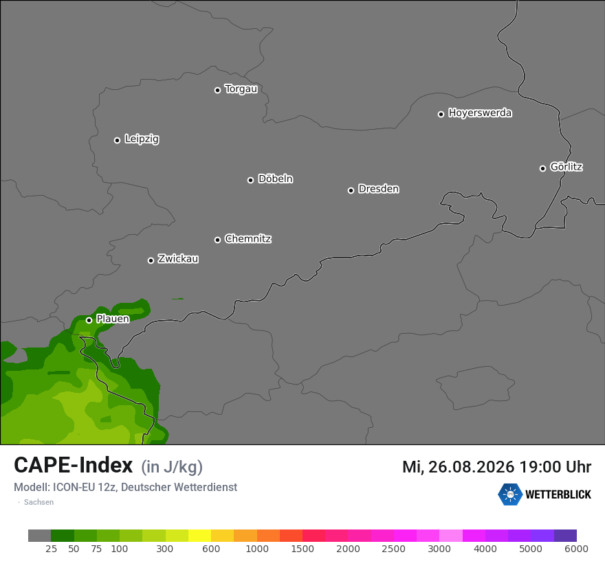 Modellkarte ICON-EU – cape – sn