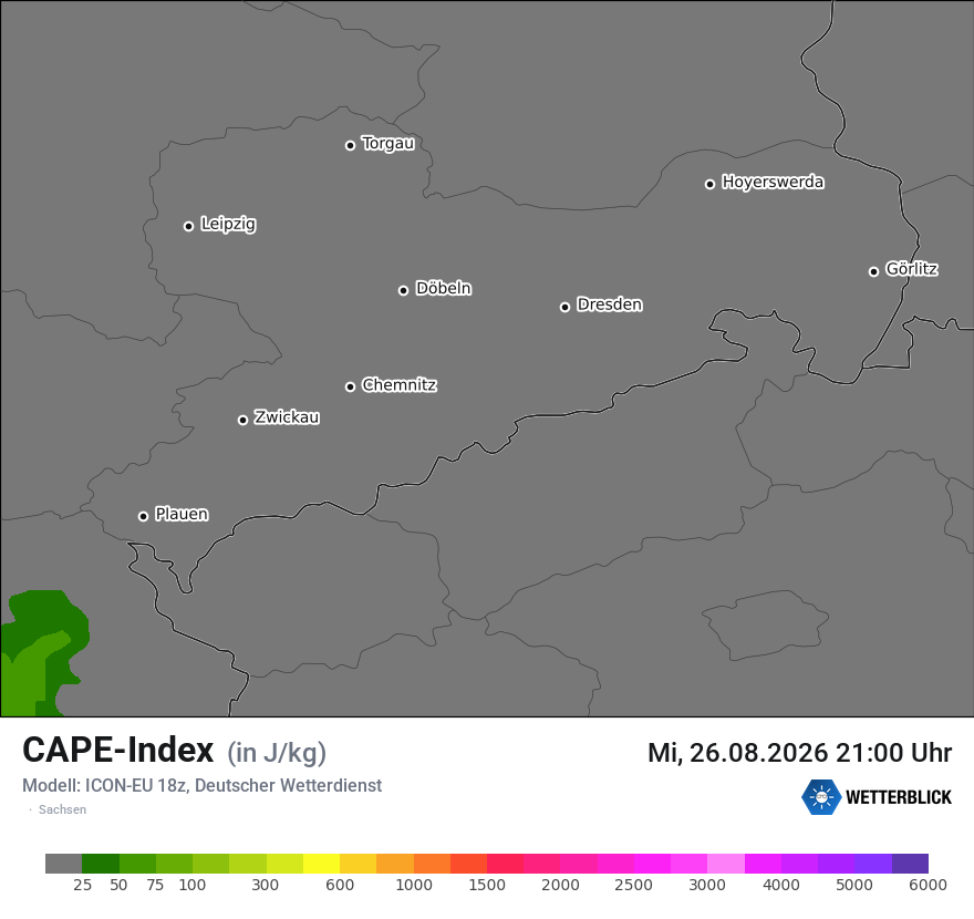 Modellkarte ICON-EU – cape – sn