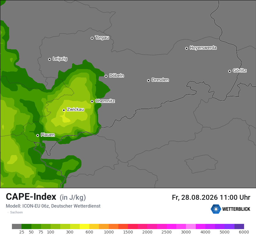 Modellkarte ICON-EU – cape – sn