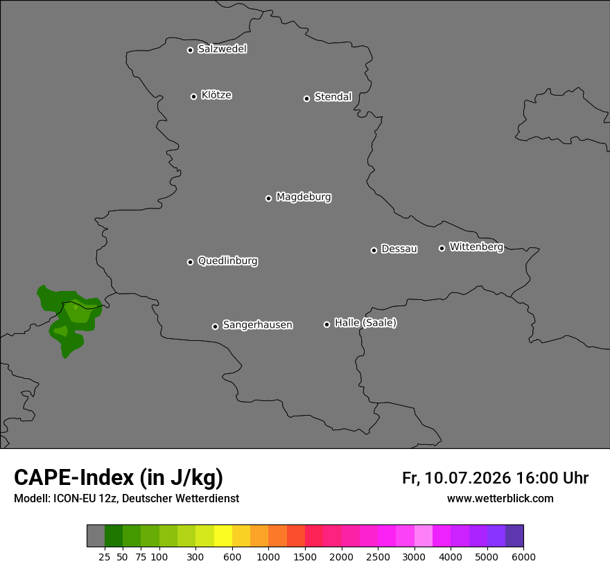 Modellkarte ICON-EU – cape – st