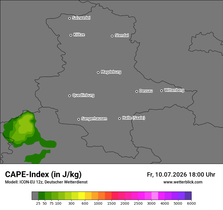 Modellkarte ICON-EU – cape – st