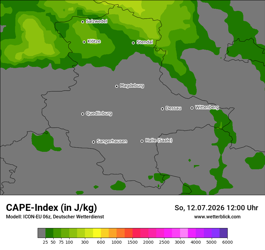 Modellkarte ICON-EU – cape – st