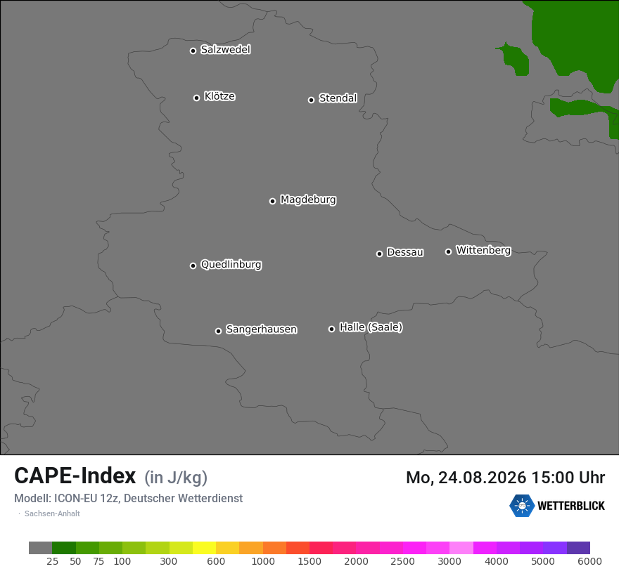 Modellkarte ICON-EU – cape – st