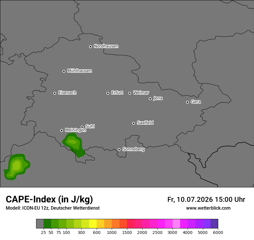 Modellkarte ICON-EU – cape – th