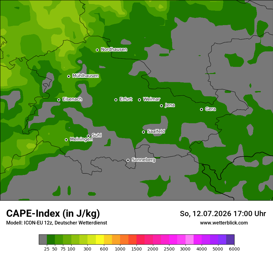 Modellkarte ICON-EU – cape – th