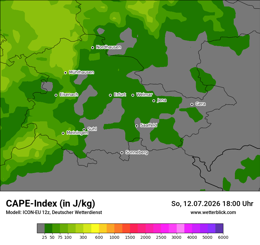 Modellkarte ICON-EU – cape – th
