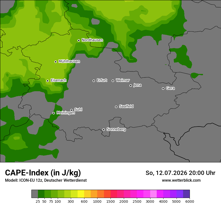 Modellkarte ICON-EU – cape – th