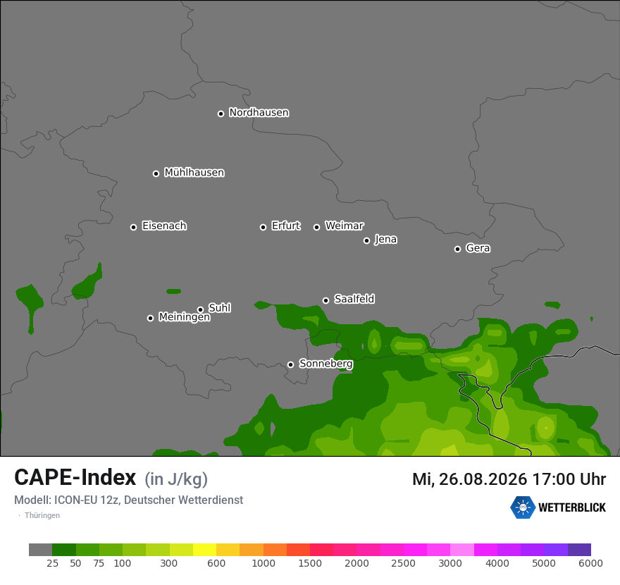 Modellkarte ICON-EU – cape – th
