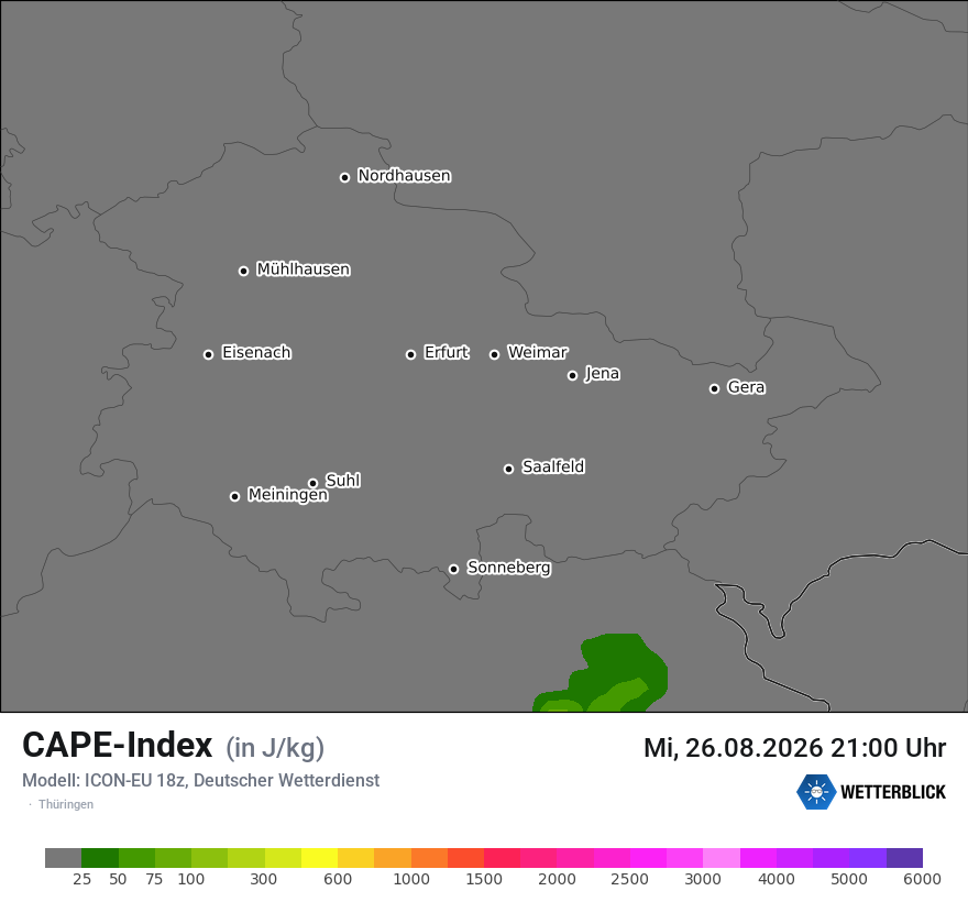 Modellkarte ICON-EU – cape – th