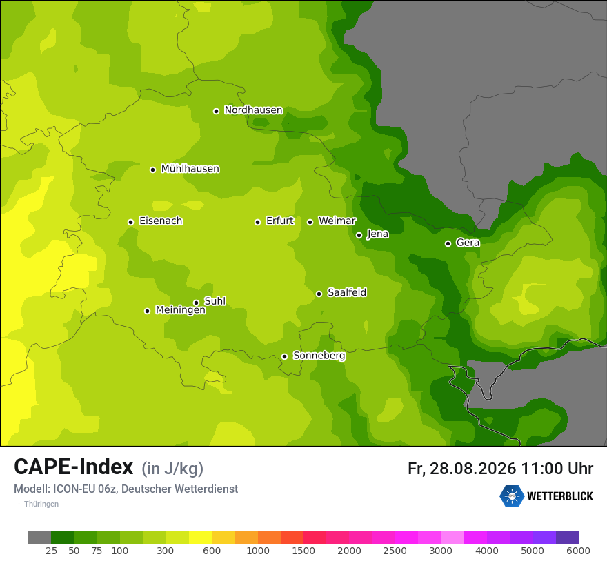 Modellkarte ICON-EU – cape – th