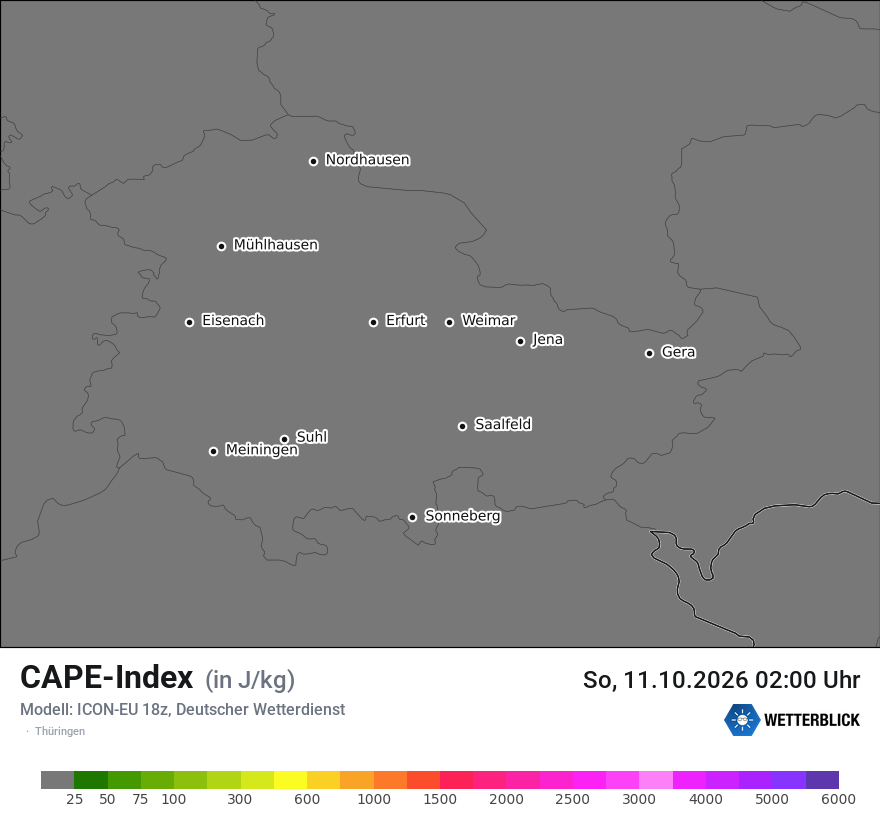 Modellkarte ICON-EU – cape – th