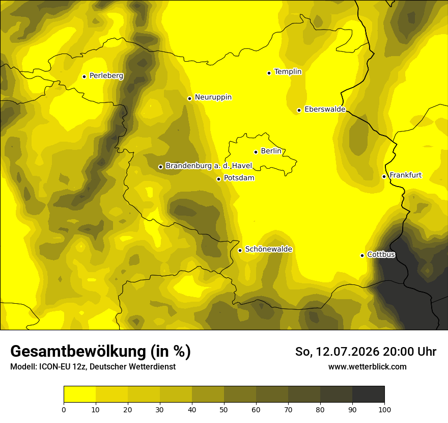 Modellkarte ICON-EU – clct – bb