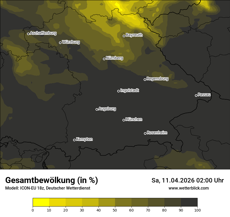 Modellkarte ICON-EU – clct – by