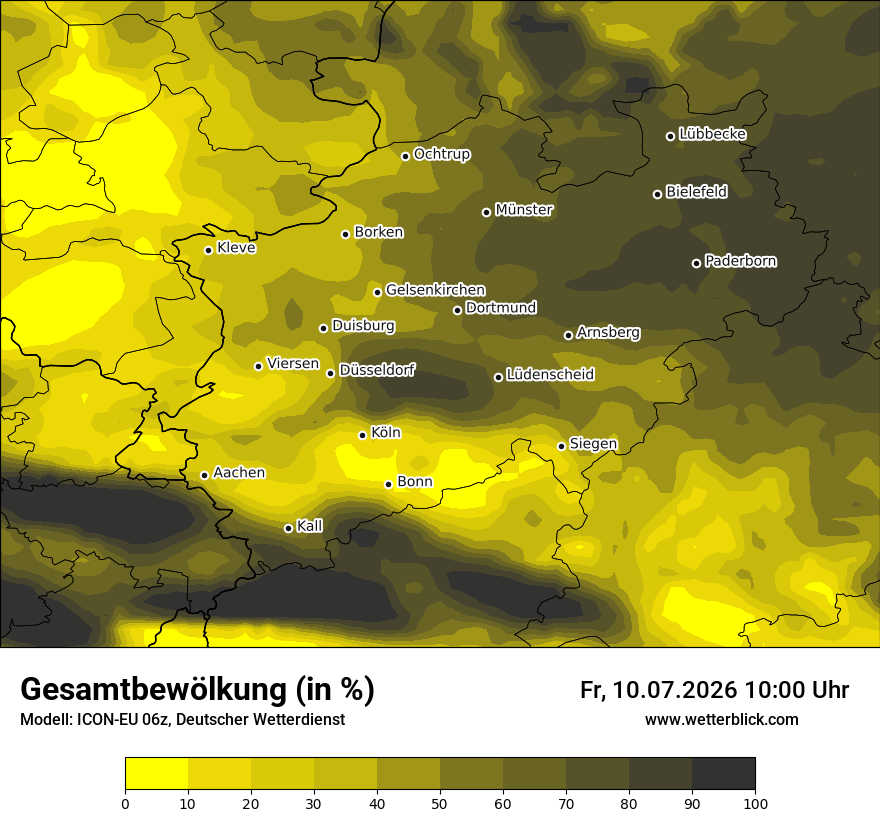 Modellkarte ICON-EU – clct – nrw