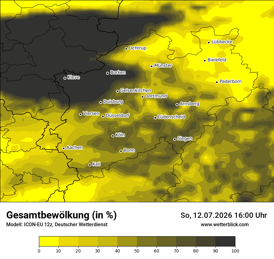 Modellkarte ICON-EU – clct – nrw