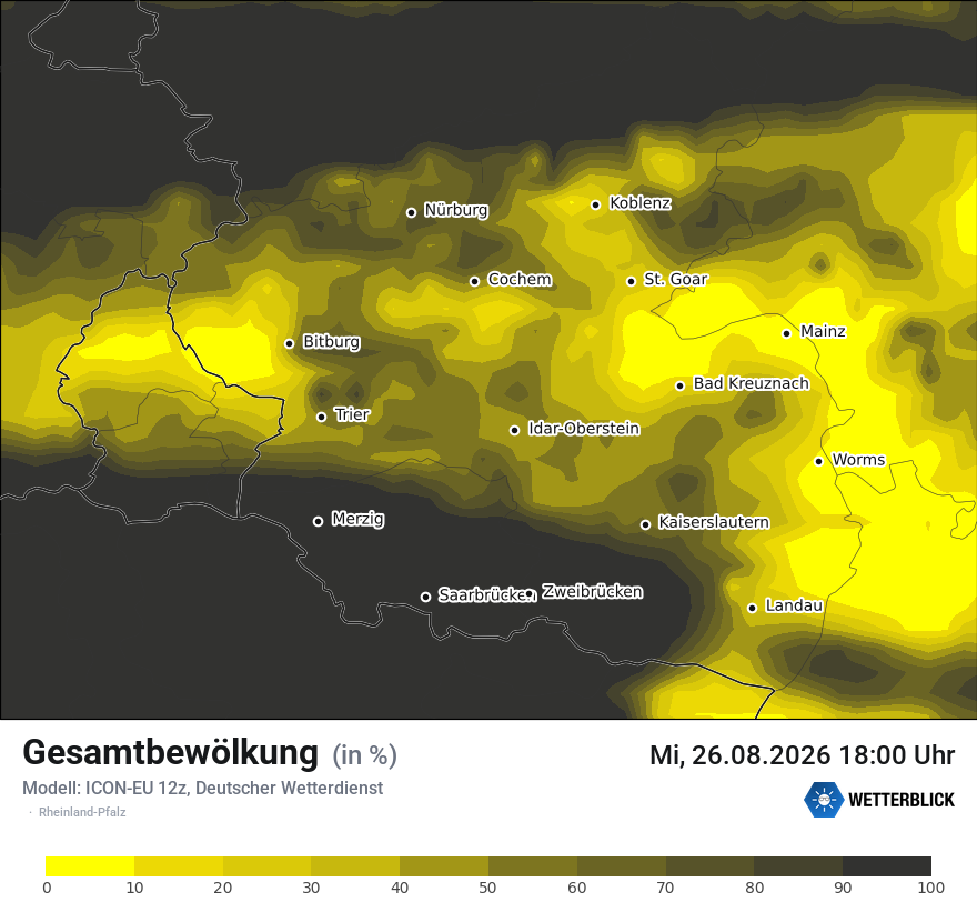 Modellkarte ICON-EU – clct – rp