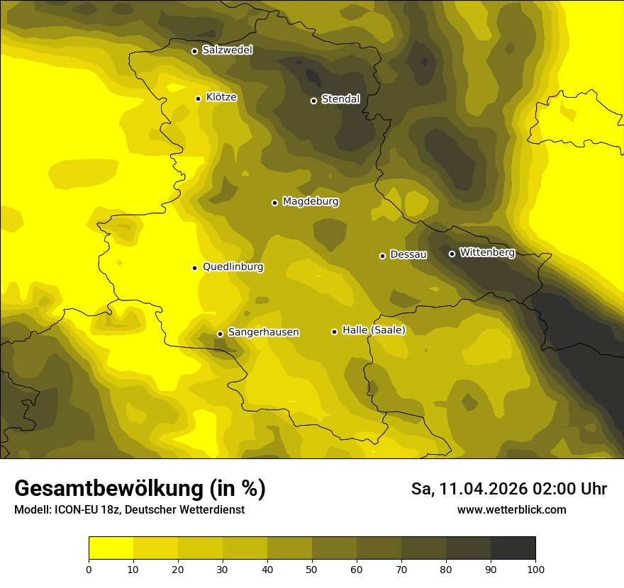Modellkarte ICON-EU – clct – st