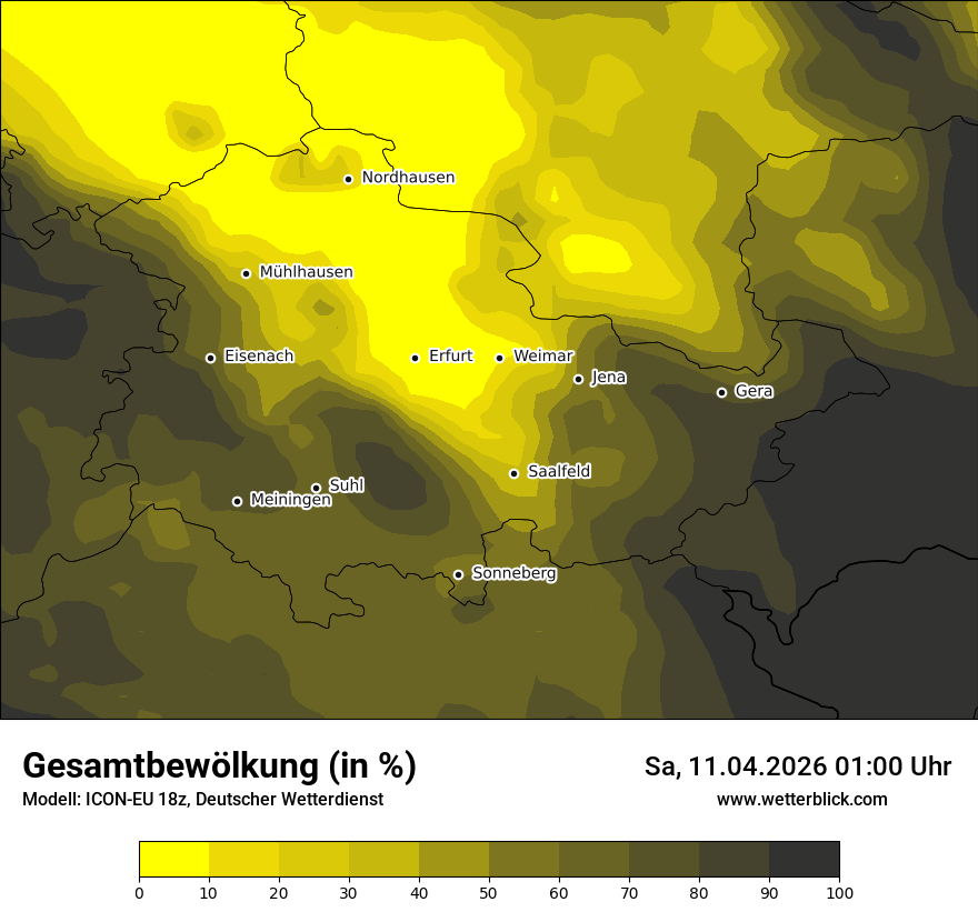 Modellkarte ICON-EU – clct – th