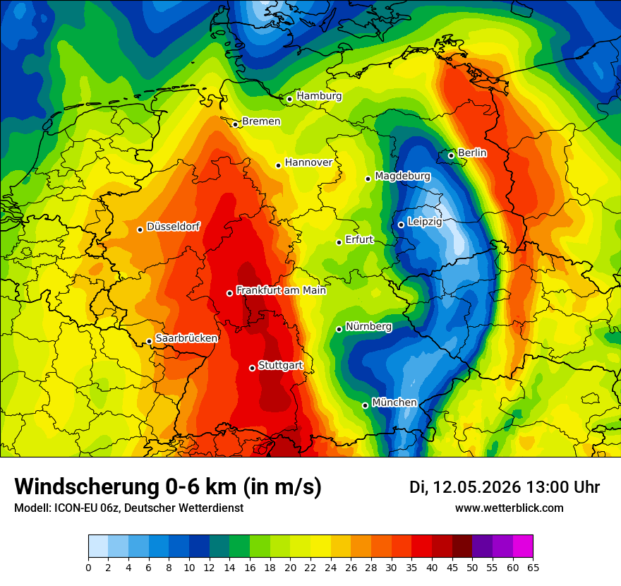 Modellkarte ICON-EU – dls – deutschland