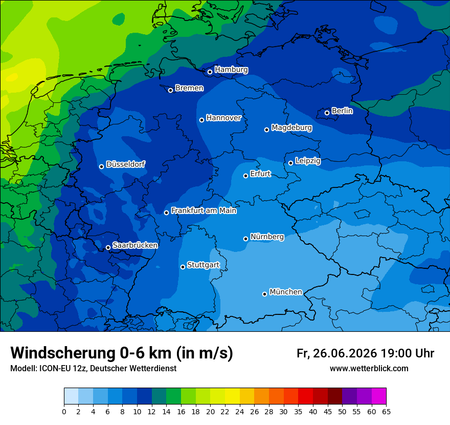 Modellkarte ICON-EU – dls – deutschland