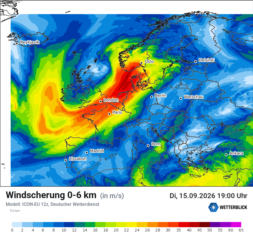 Modellkarte ICON-EU – dls – europa