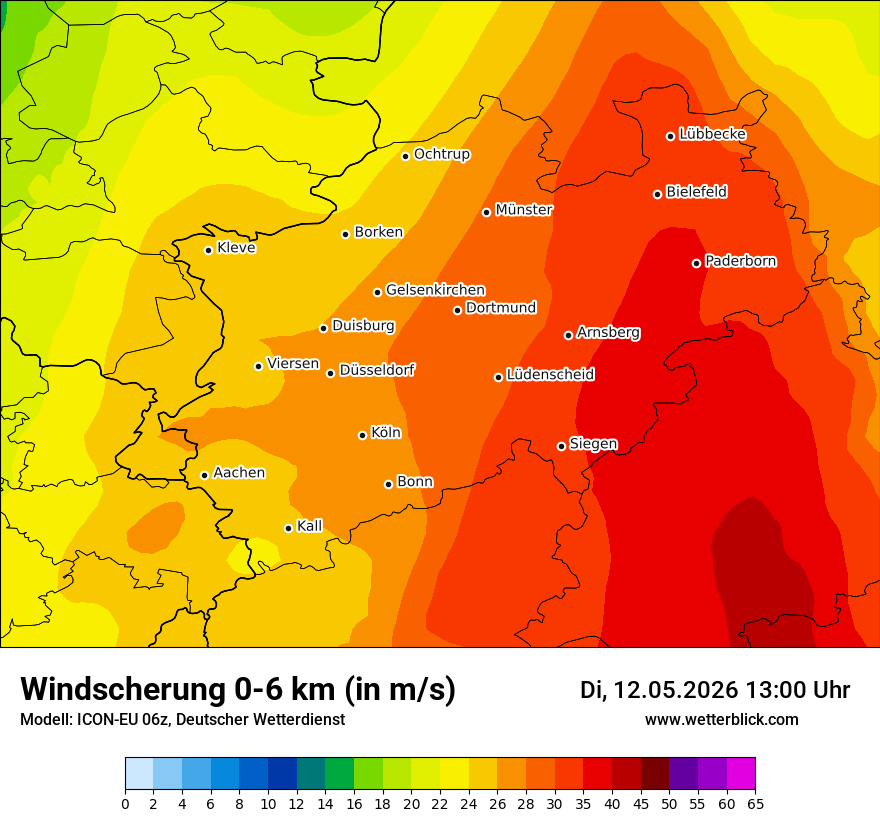 Modellkarte ICON-EU – dls – nrw