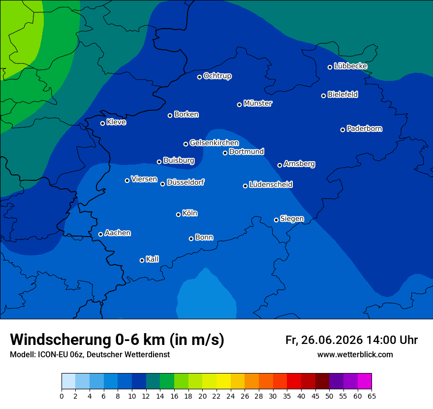 Modellkarte ICON-EU – dls – nrw
