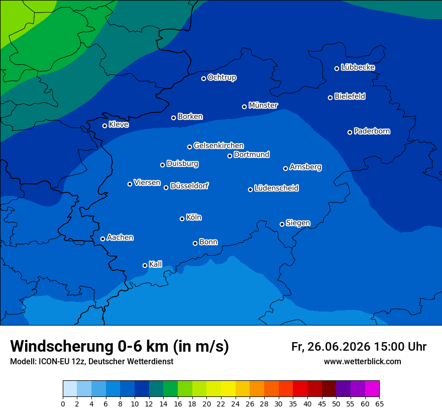 Modellkarte ICON-EU – dls – nrw
