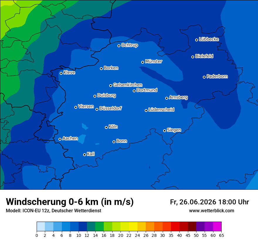 Modellkarte ICON-EU – dls – nrw