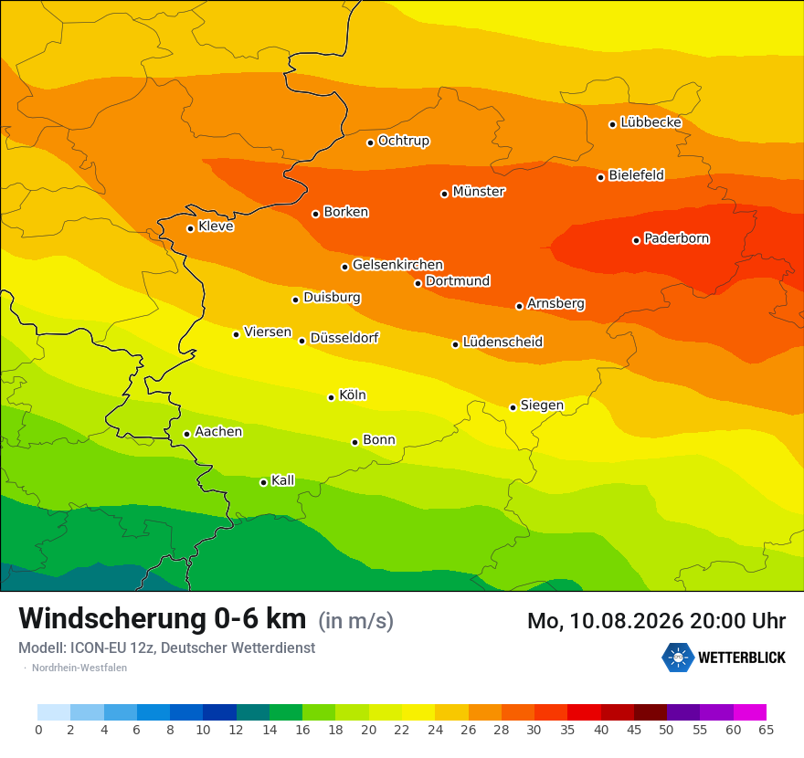 Modellkarte ICON-EU – dls – nrw