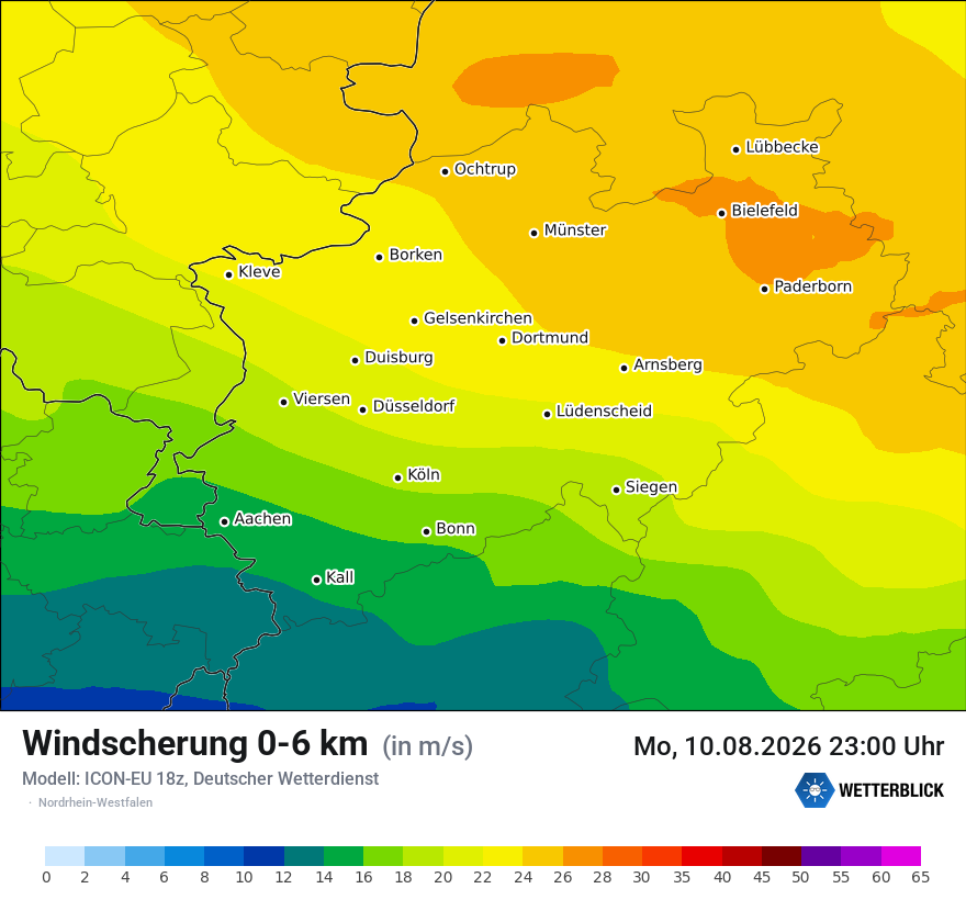 Modellkarte ICON-EU – dls – nrw