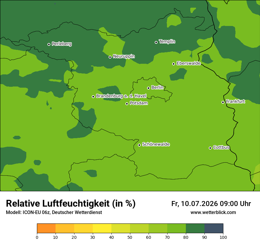 Modellkarte ICON-EU – relhum – bb