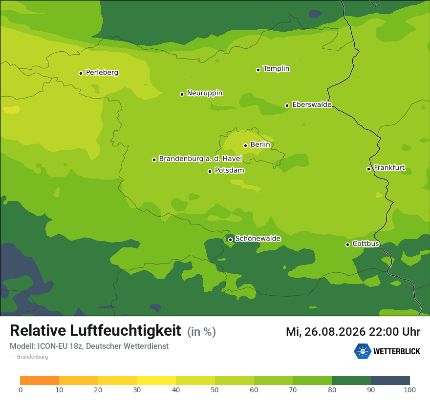 Modellkarte ICON-EU – relhum – bb