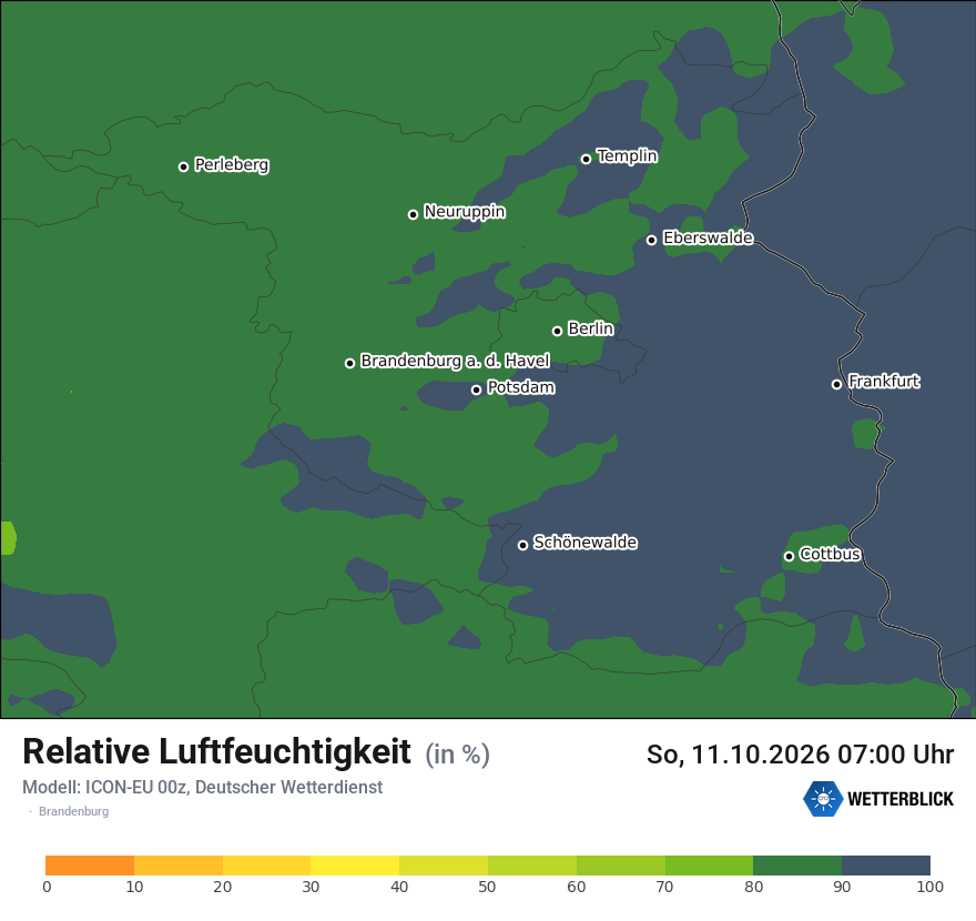 Modellkarte ICON-EU – relhum – bb